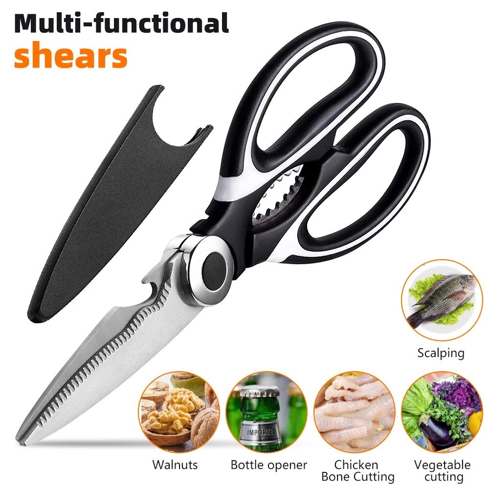 Kitchen Scissors Super Sharp High Quality Modern Multi Purpose Meat Bone Nuts